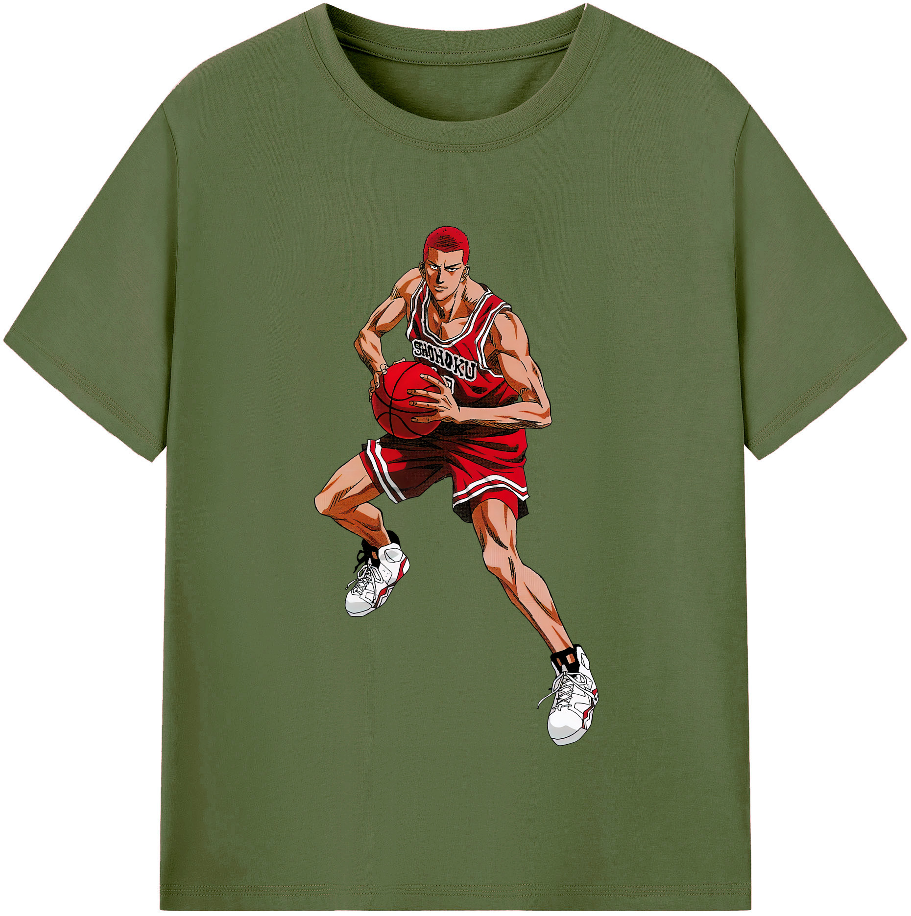 SLAM DUNK／スラムダンク 綿100％半袖Tシャツ（フロントプリント）